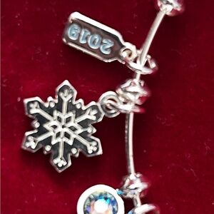 Silver Snowflake Charm Bracelet